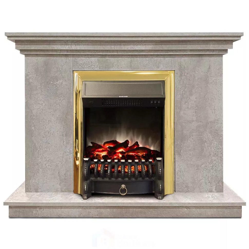 Каминокомплект Хорошие Камины Марс с очагом RealFlame Fobos Lux BR S цемент