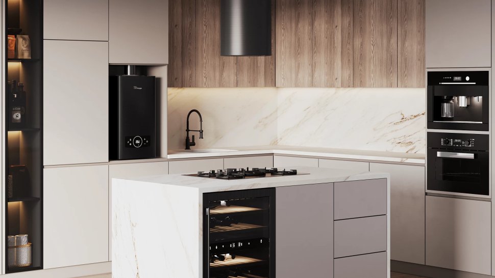 Настенный газовый котел E8 tempo GMA24V (черная металлическая панель)