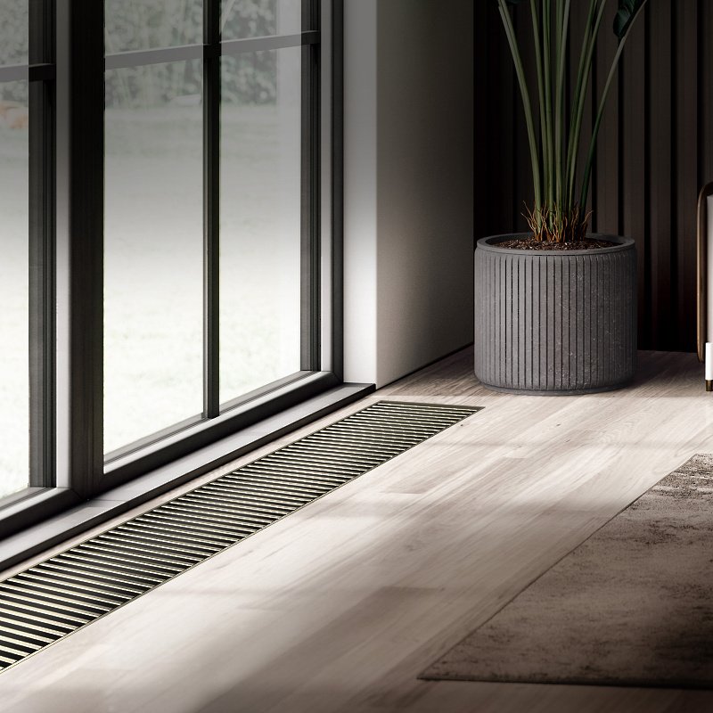 Внутрипольный конвектор Royal Thermo Atrium 75/250/1700-DG-U-BL