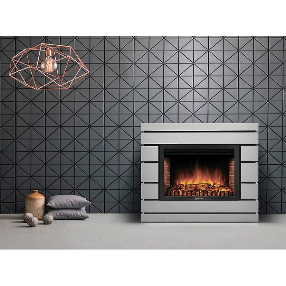 Каминокомплект Electrolux EFP/P-3020LS N портал Moderno 30 шпон белый дуб