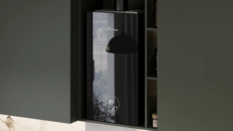 Настенный газовый котел E8 tempo GHA24W (стеклянная панель серый графит)