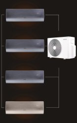 Мульти сплит-система на 4 комнаты 25+25+25+35 м2 AURUS ADI/in-09HN8/BLACK*3+ADI/in-12HN8/GOLD/ADMI/out-36H4N8 D Series