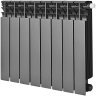 Биметаллический радиатор отопления Stout Titan Ventil 500 8 секций графит RAL 7024