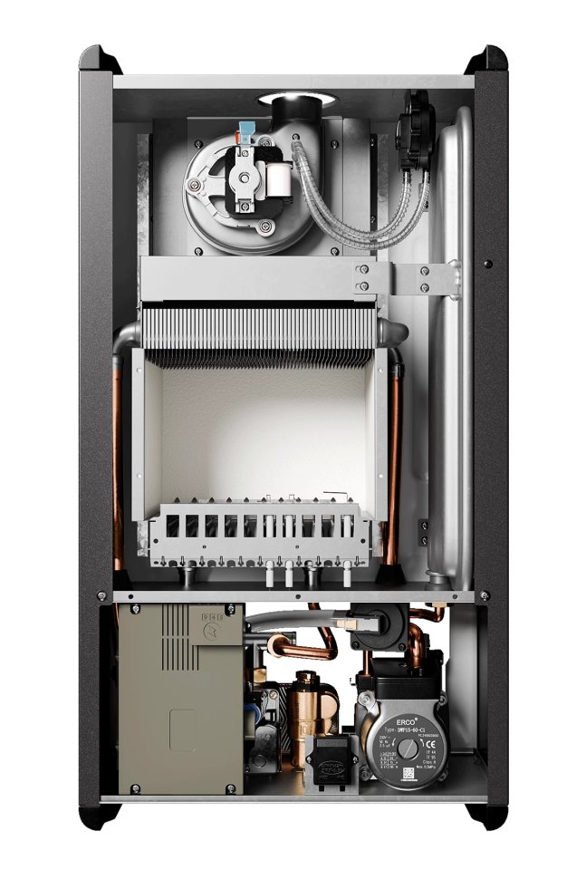 Настенный газовый котел E8 tempo GJA24W (черная стеклянная панель)