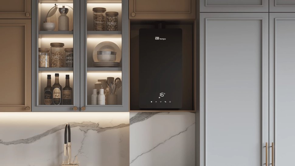 Настенный газовый котел E8 tempo GJA24W (черная стеклянная панель)