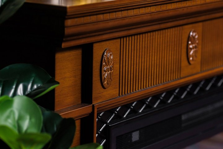 Каминокомплект Royal Flame Carlyle с очагом Vision 42 LED орех с черным