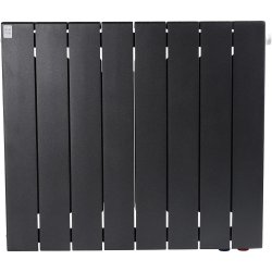 Биметаллический радиатор отопления Rifar Supremo Ventil SVR 500 8 секций нижнее правое подключение антрацит