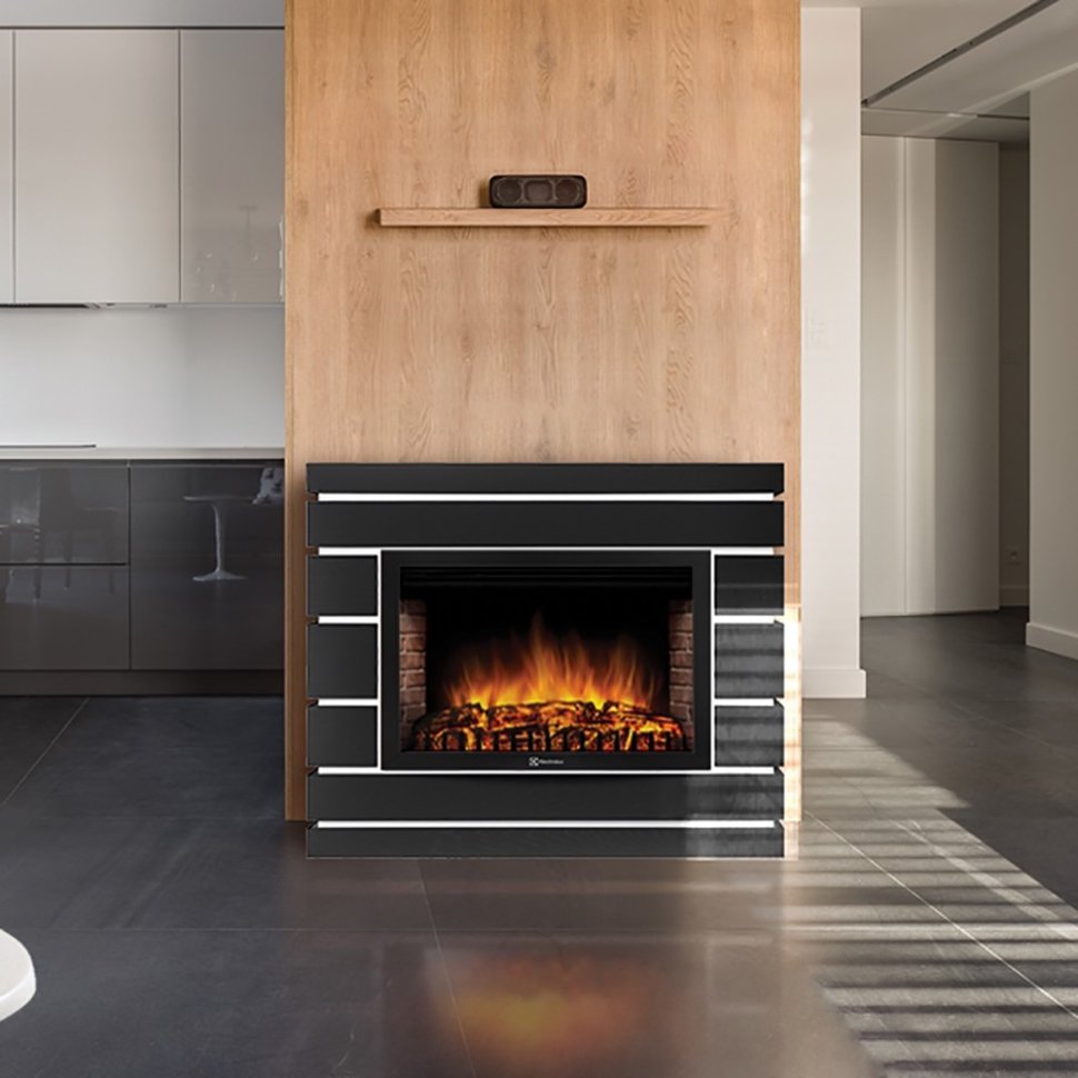 Каминокомплект Electrolux EFP/P-2520LS N портал Moderno 25 шпон черный дуб