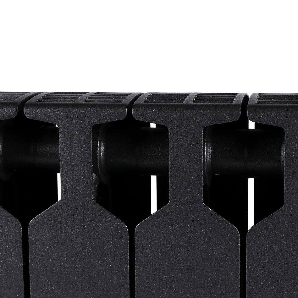 Биметаллический радиатор отопления Rifar Supremo 500 боковое подключение 14 секций антрацит