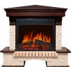 Каминокомплект Royal Flame Pierre Luxe угловой мелкий сланец бежевый c очагом Jupiter FX New