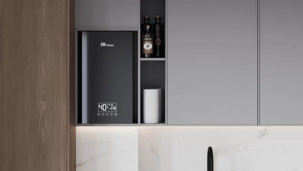 Настенный электрический котел E8 tempo EJA10V (черная стеклянная панель)