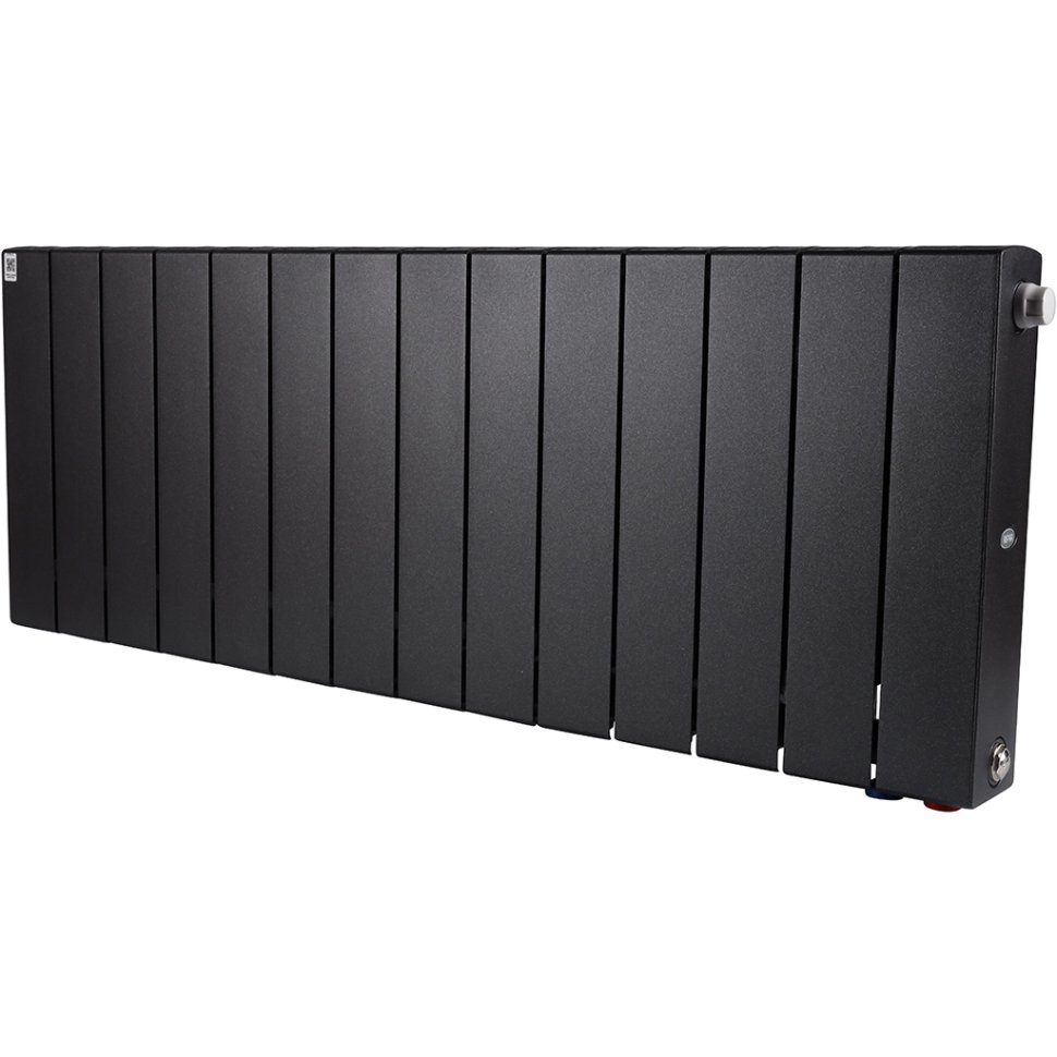 Биметаллический радиатор отопления Rifar Supremo Ventil SVR 350 14 секций нижнее правое подключение антрацит