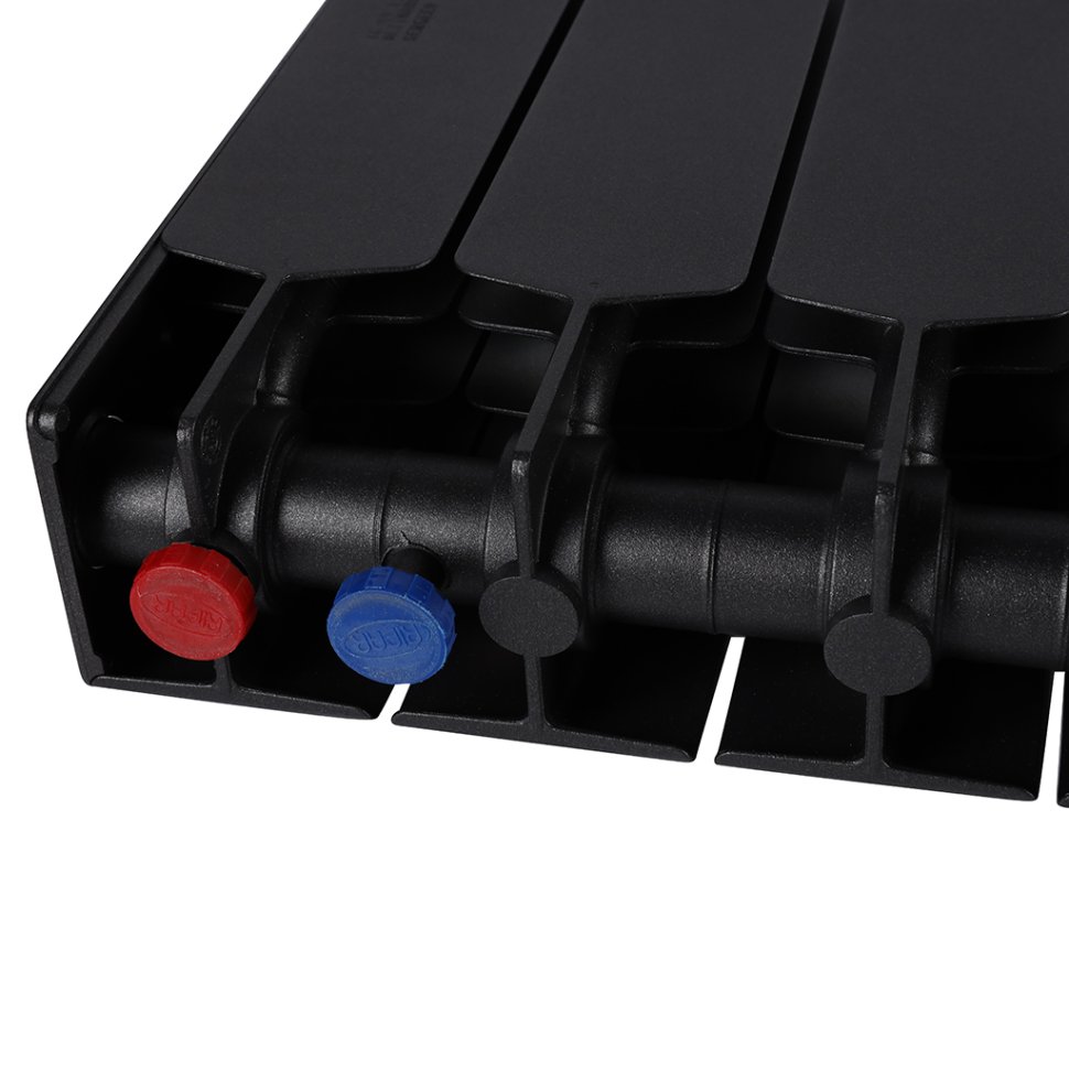 Биметаллический радиатор отопления Rifar Supremo Ventil SVR 350 14 секций нижнее правое подключение антрацит