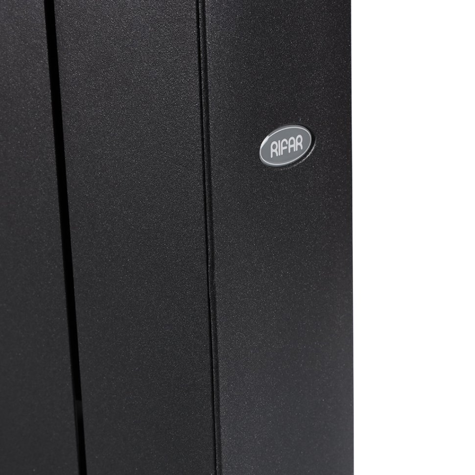 Биметаллический радиатор отопления Rifar Supremo Ventil SVR 350 14 секций нижнее правое подключение антрацит