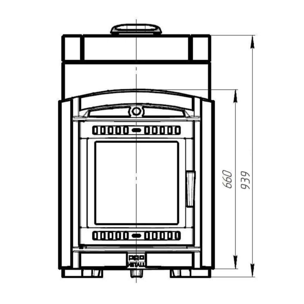 Печь банная PROMetall Атмосфера L в облицовке Пироксенит Элит+Корзина