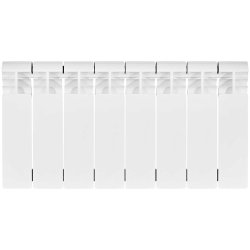 Биметаллический радиатор отопления Stout Vega 200 8 секций боковое подключение белый RAL 9016