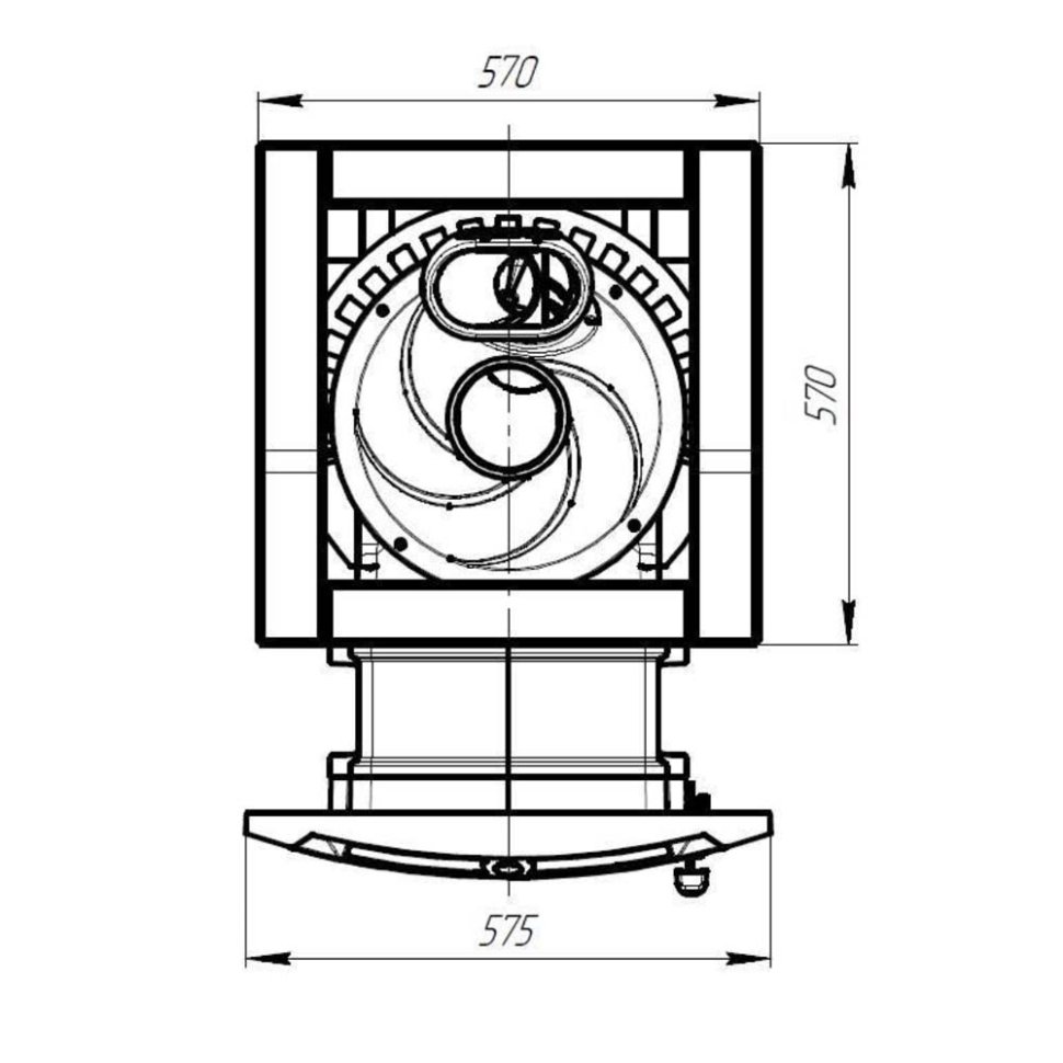 Печь банная PROMetall Атмосфера L в облицовке Пироксенит+Корзина