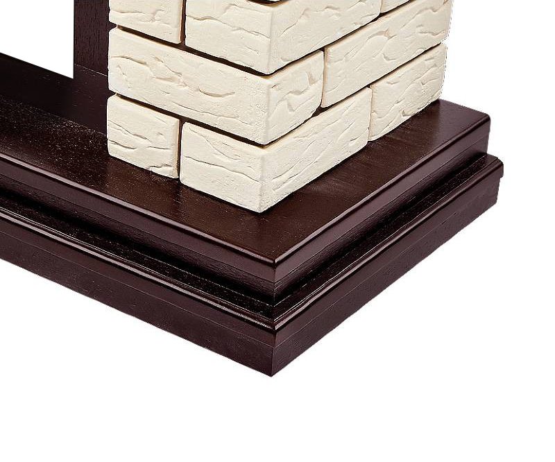 Портал Firelight Bricks 30 камень бежевый/шпон темный дуб