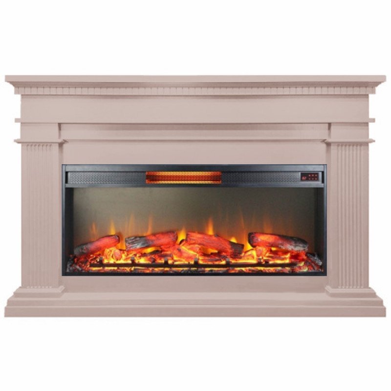Каминокомплект Interflame Грейс бежевый с очагом Foton 42 LED FX QZ