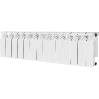 Биметаллический радиатор отопления Stout Vega 200 14 секций боковое подключение белый RAL 9016