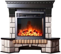 Каминокомплект Interflame Экстер темный дуб угловой с очагом Jupiter FX M Black