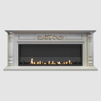 Встроенный портальный биокамин SteelHeat Oxford Long стекло стемалит