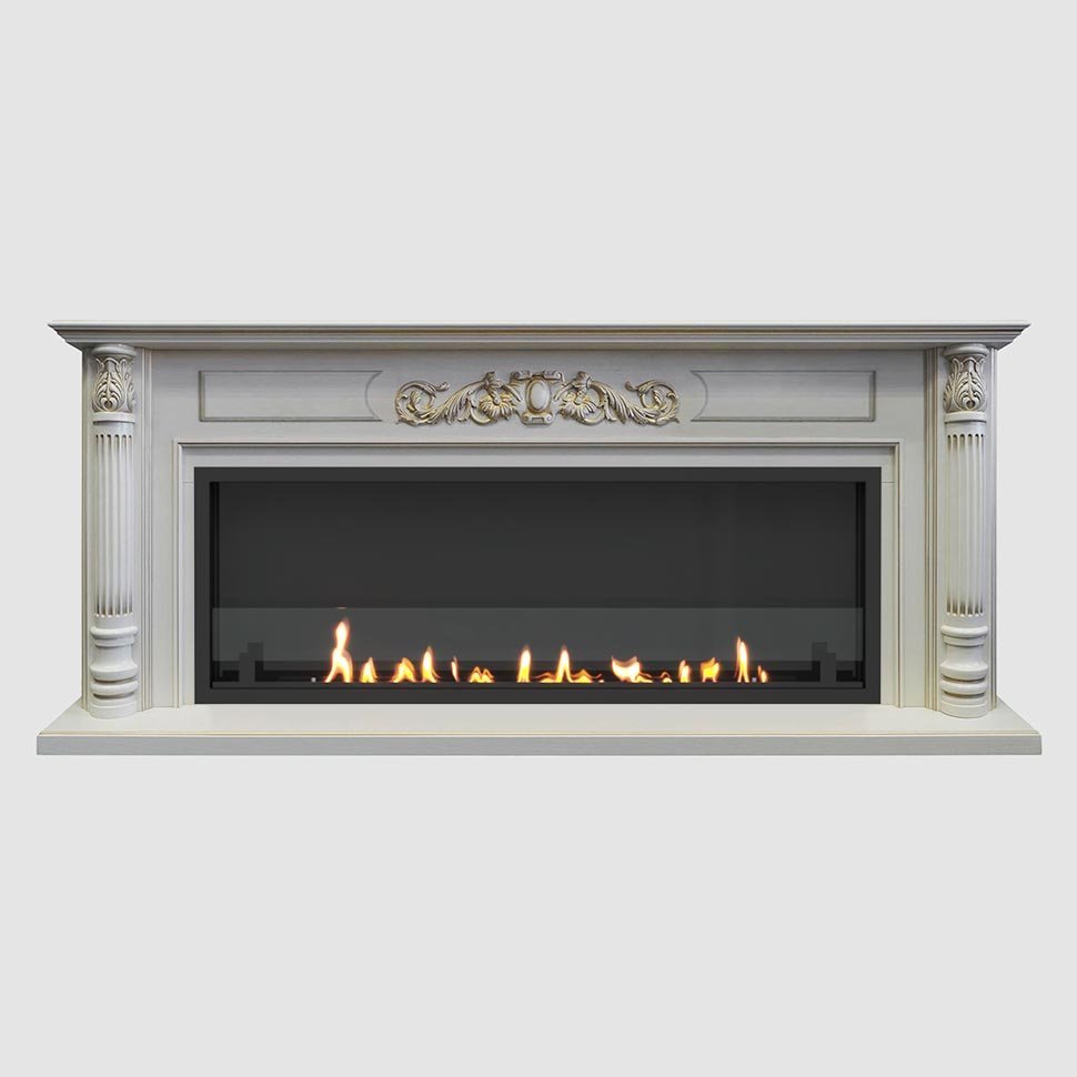 Встроенный портальный биокамин SteelHeat Oxford Long стекло стемалит