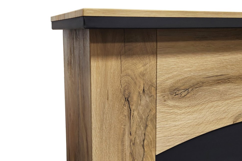 Каминокомплект Royal Flame Barcelona (Разборный) Дуб галифакс c очагом Fobos FX M Black RC