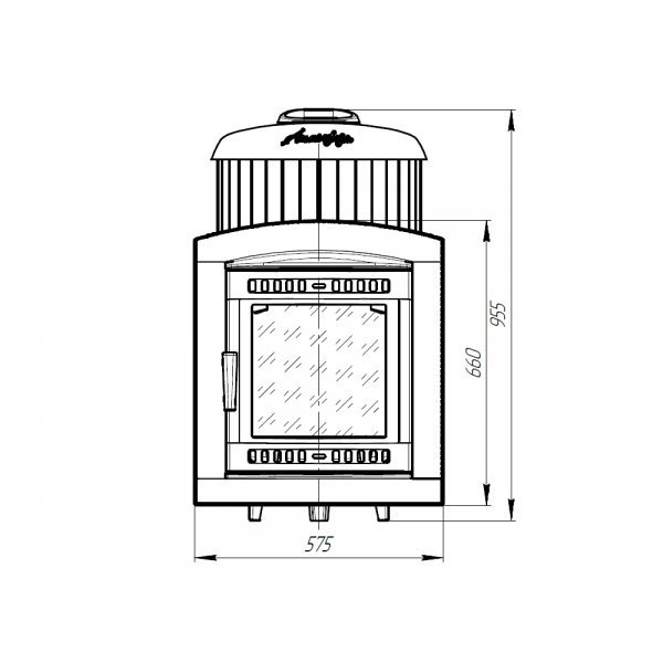Печь банная PROMetall Атмосфера L в ламелях Змеевик наборный рисунок