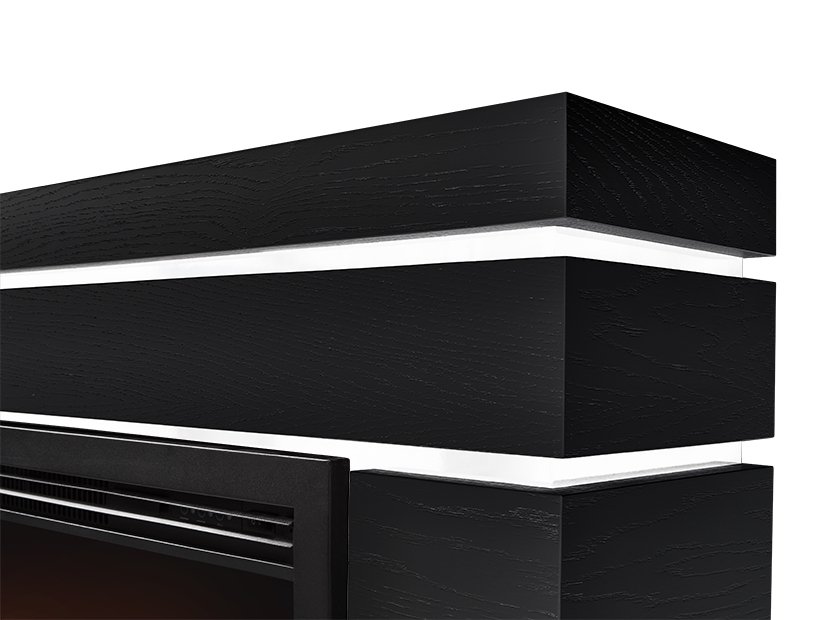 Каминокомплект Firelight Moderno 25 с очагом EFP/P-2520LS шпон черный дуб