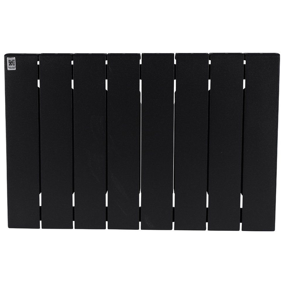 Биметаллический радиатор отопления Rifar Supremo 350 боковое подключение 8 секций антрацит