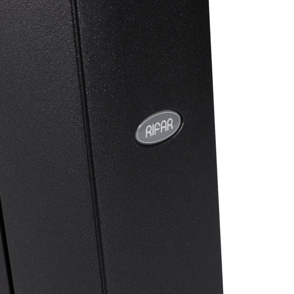 Биметаллический радиатор отопления Rifar Supremo 350 боковое подключение 8 секций антрацит