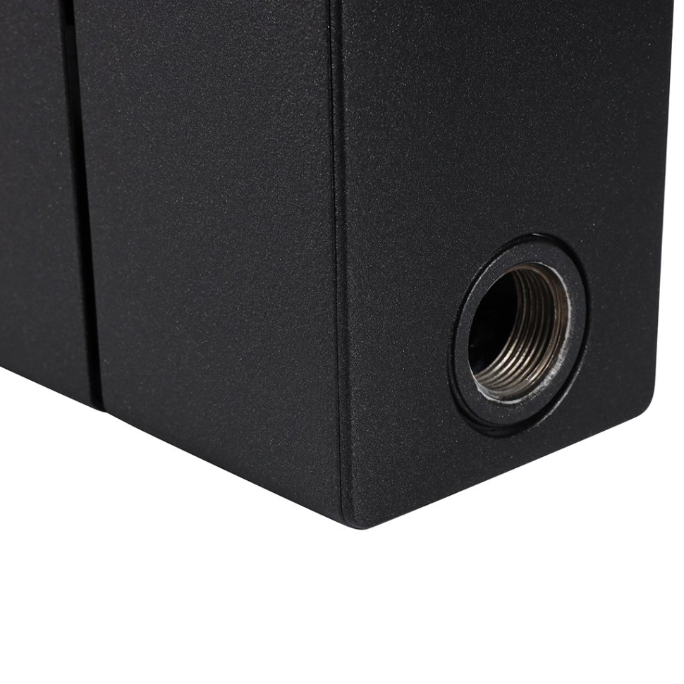 Биметаллический радиатор отопления Rifar Supremo 350 боковое подключение 8 секций антрацит