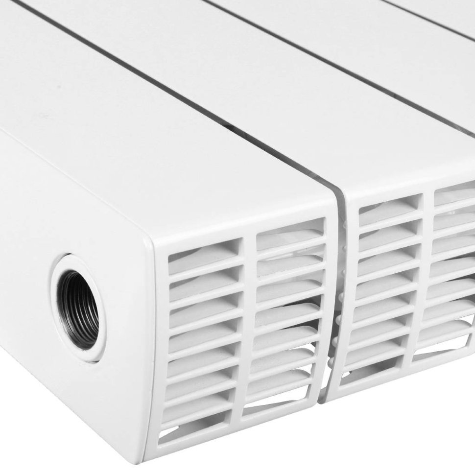 Биметаллический радиатор отопления Rifar Supremo 800 боковое подключение 4 секции белый RAL 9016