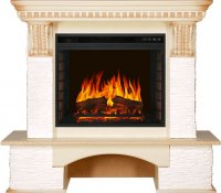 Каминокомплект Royal Flame Pierre Luxe сланец мелкий белый c очагом Vision 23 EF LED FX