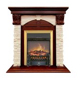 Каминокомплект Royal Flame Dublin (Разборный) с очагом Fobos FX M Brass орех каньон/сланец