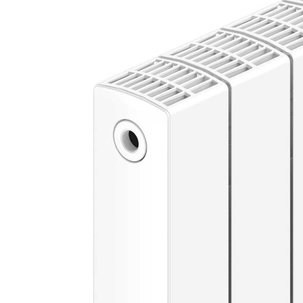 Биметаллический радиатор отопления Rifar Supremo 800 боковое подключение 5 секций белый RAL 9016