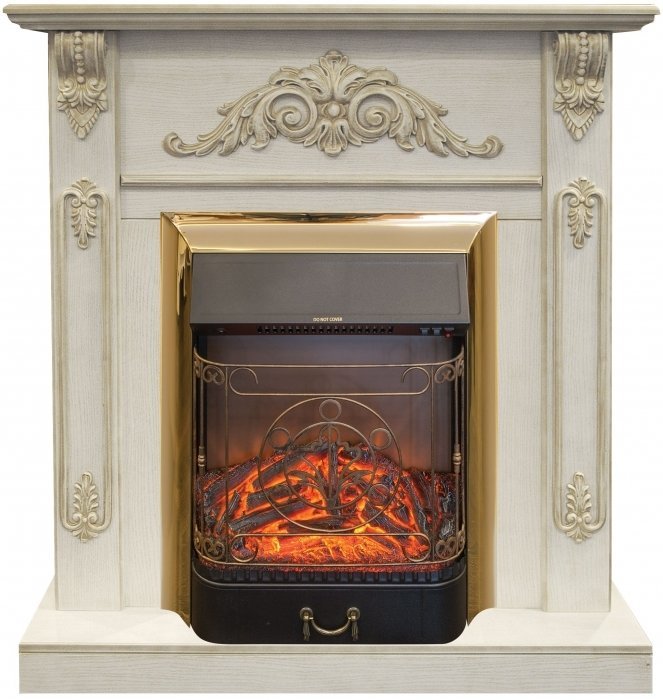 Каминокомплект RealFlame Anita STD/EUG WTG с очагом Majestic Lux Brass S