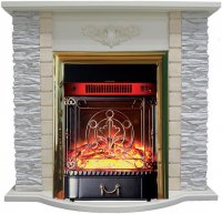 Каминокомплект Interflame Аспен сланец с очагом Majestic FX M Brass