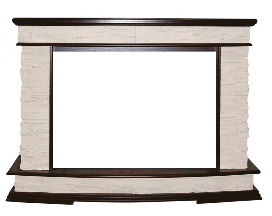 Портал Interflame Памир сланец коньячный дуб под очаг Panoramic 33W LED FX