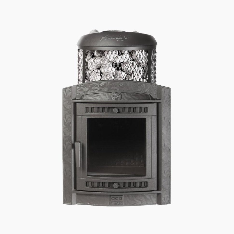 Печь банная PROMetall Атмосфера L комбинированная сетка-ламель Россо Леванто