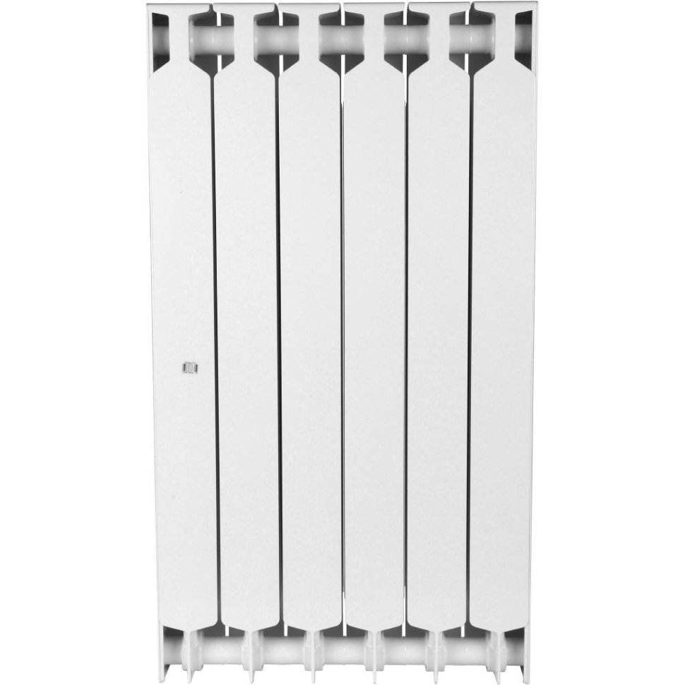 Биметаллический радиатор отопления Rifar Supremo 800 боковое подключение 7 секций белый RAL 9016