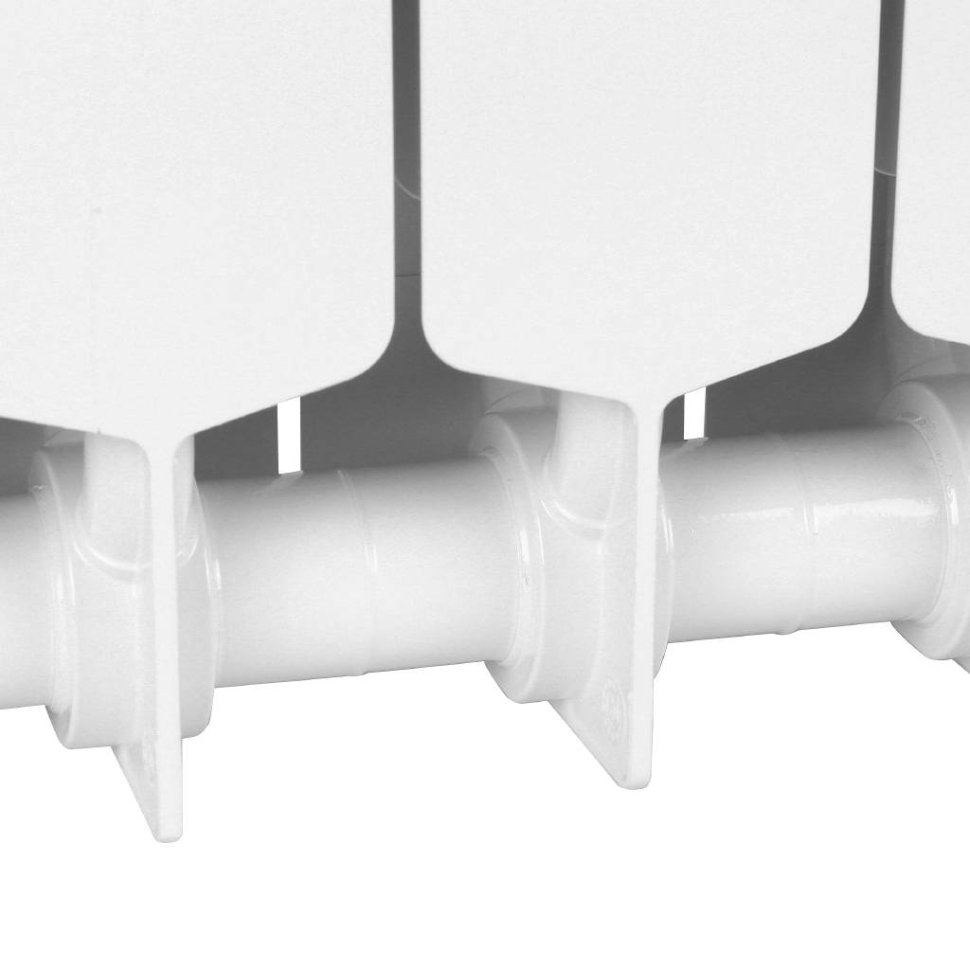 Биметаллический радиатор отопления Rifar Supremo 800 боковое подключение 7 секций белый RAL 9016