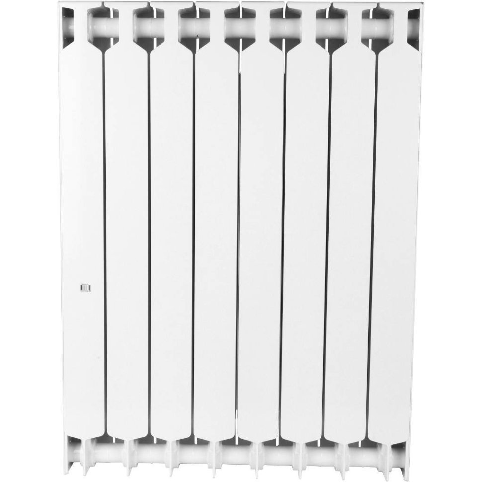Биметаллический радиатор отопления Rifar Supremo 800 боковое подключение 8 секций белый RAL 9016