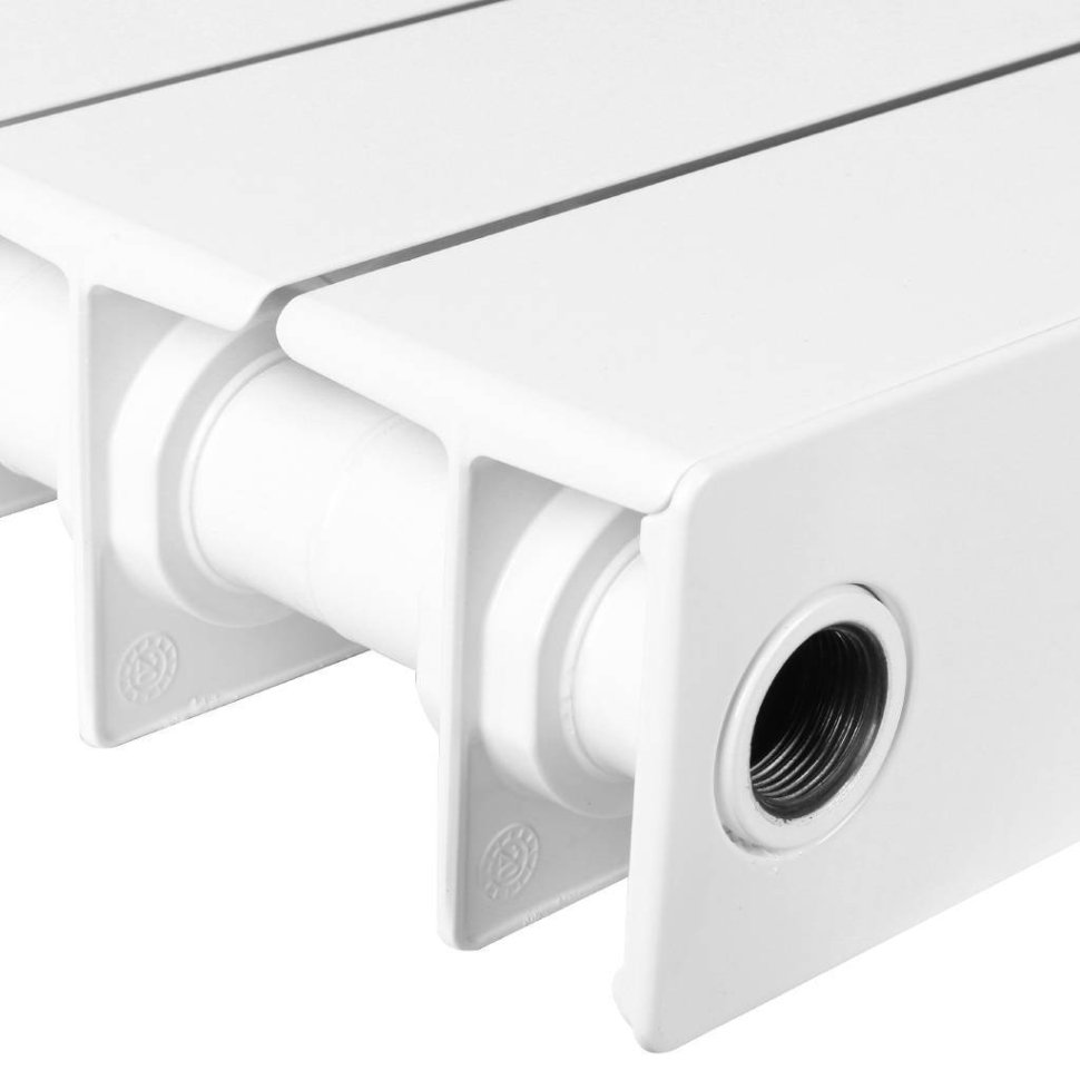 Биметаллический радиатор отопления Rifar Supremo 800 боковое подключение 9 секций белый RAL 9016