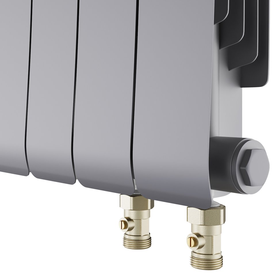 Биметаллический радиатор отопления Royal Thermo Infinity 300 Silver Satin VR80 10 секций