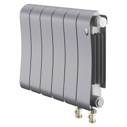 Биметаллический радиатор отопления Royal Thermo Infinity 300 Silver Satin VR80 6 секций