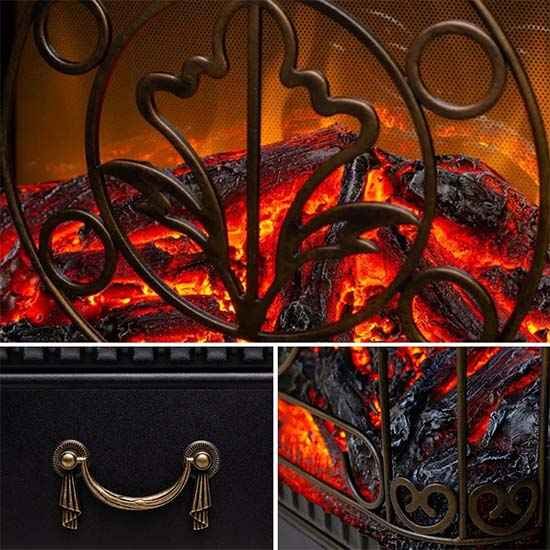 Каминокомплект Хорошие Камины Юпитер с очагом Royal Flame Majestic FX Brass венге