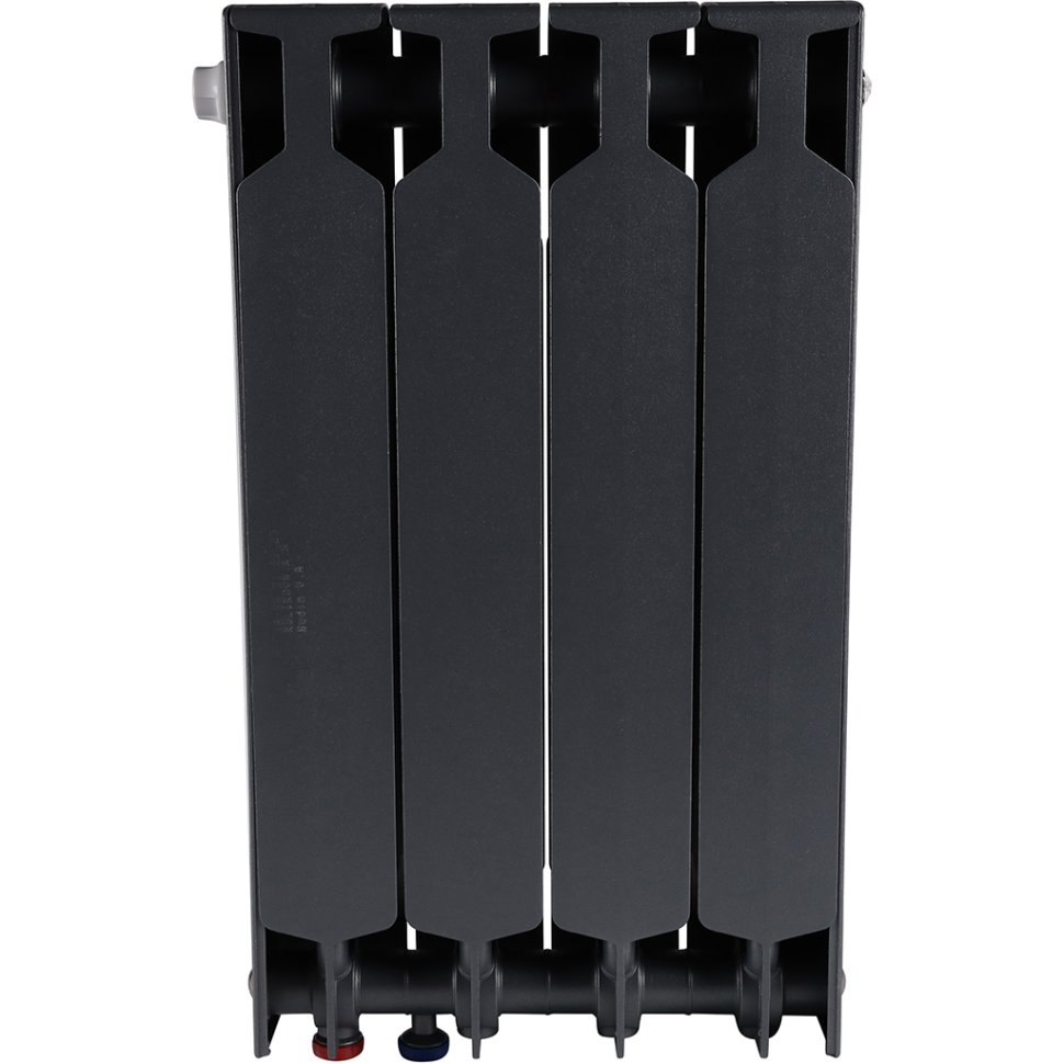 Биметаллический радиатор отопления Rifar Supremo Ventil SVR 500 нижнее правое подключение 4 секции титан