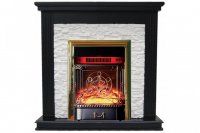 Каминокомплект Interflame Сиена сланец венге с очагом Majestic FX M Brass